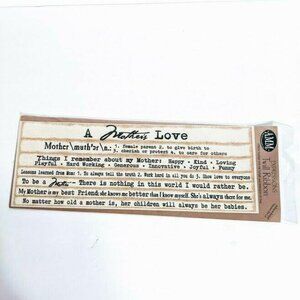 AMM Expressions Twill Ribbon "A Mother's Love" Scrapbooking Craft 12" x 4.25"